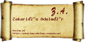 Zakariás Adelmár névjegykártya